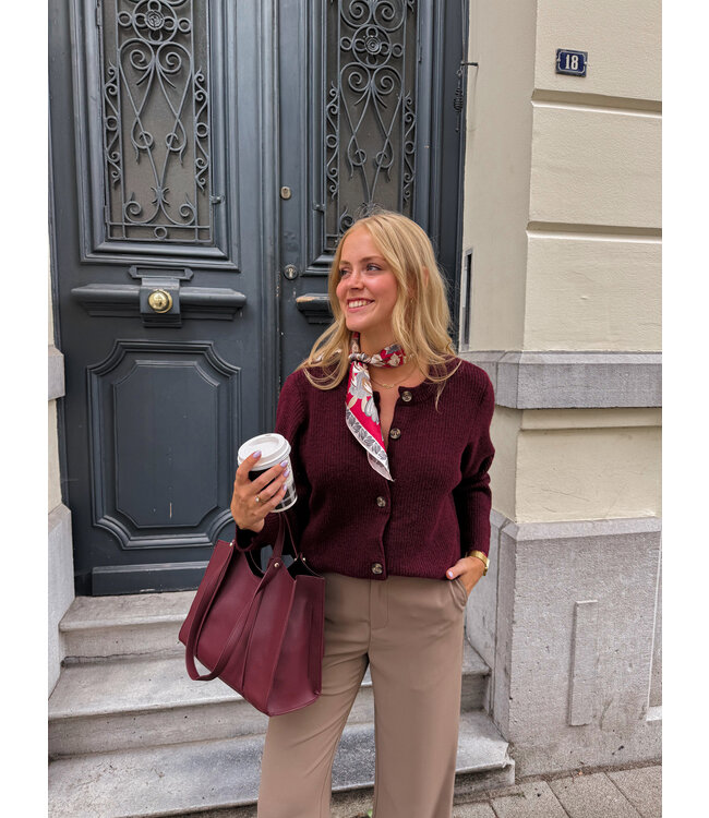 Maleen cardigan bordeaux