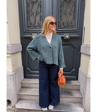 Mallory cardigan donkergroen