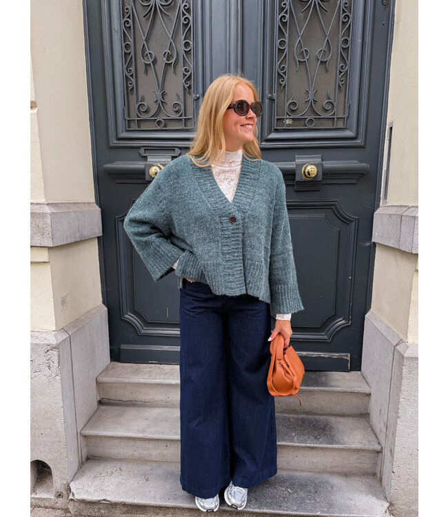 Mallory cardigan donkergroen