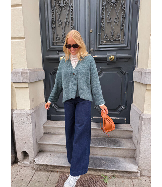 Mallory cardigan donkergroen