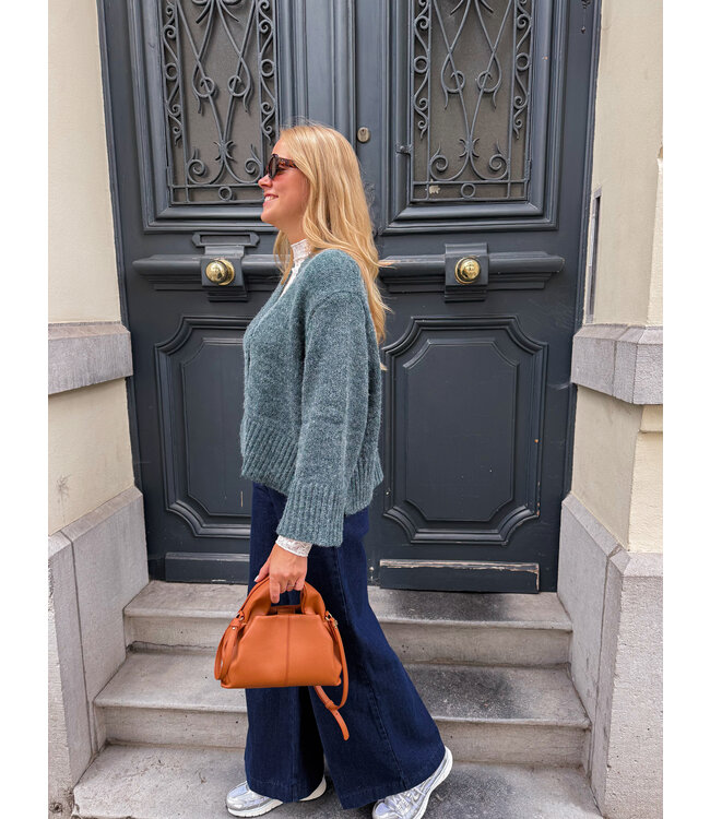 Mallory cardigan donkergroen