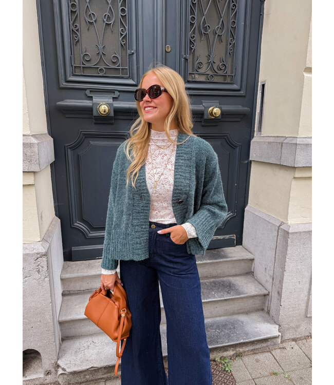 Mallory cardigan donkergroen