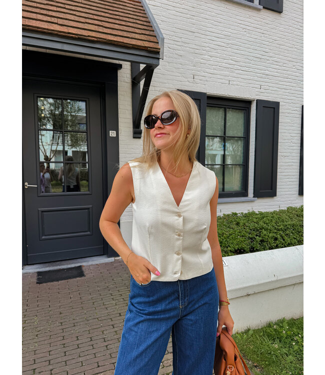 Thyra gilet crème