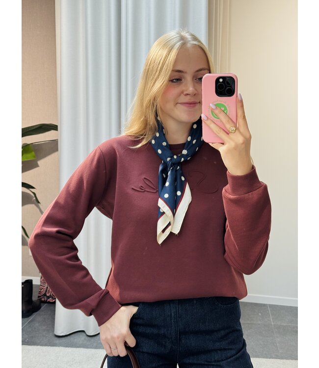 Sjaal polka dots donkerblauw