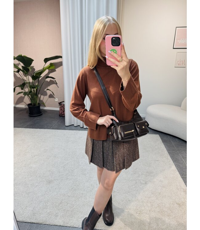 Anva rolkraag trui camel