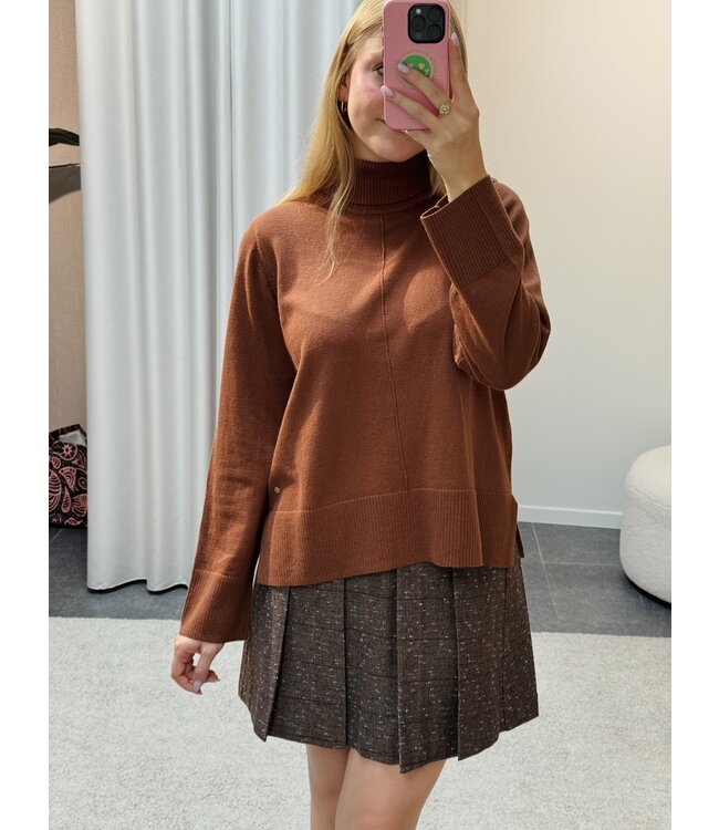 Anva rolkraag trui camel