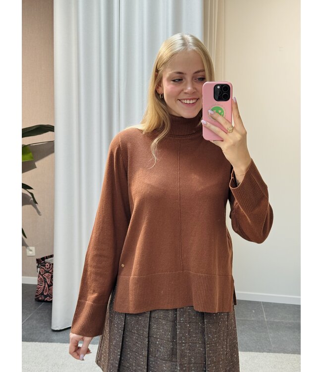 Anva rolkraag trui camel