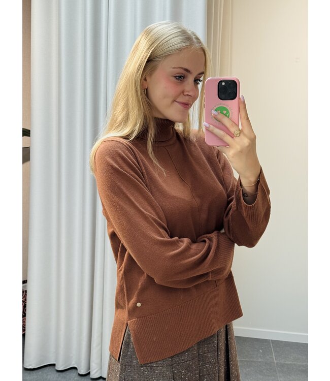 Anva rolkraag trui camel