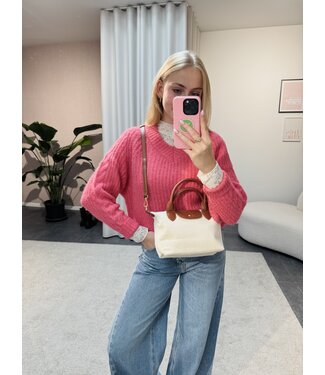 Corduroy tas crème