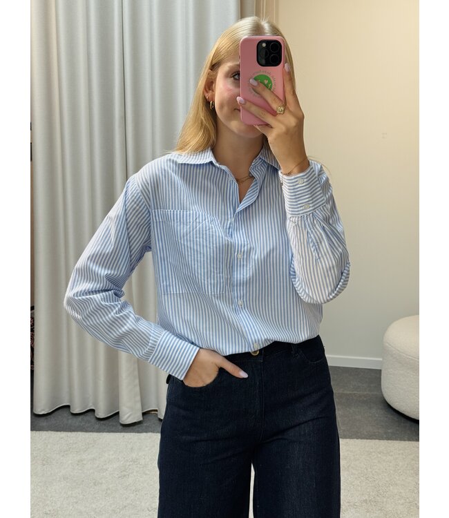 Marley gestreept shirt blauw