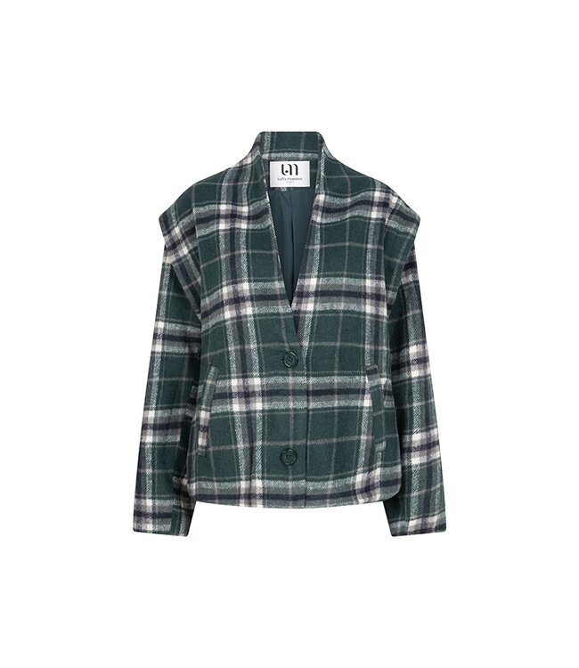 River geruite jas donkergroen