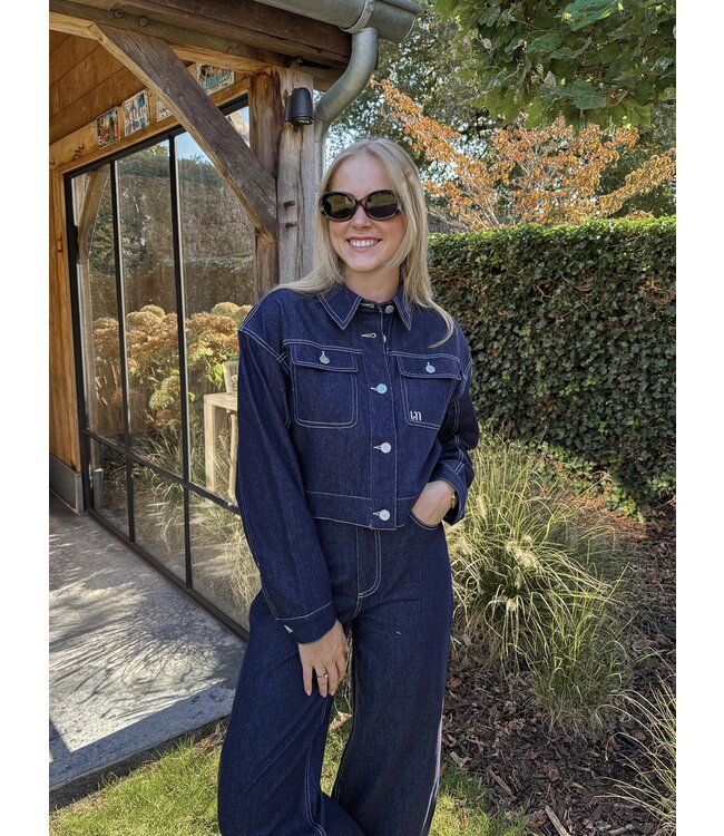 Ariah jeans jas donkerblauw