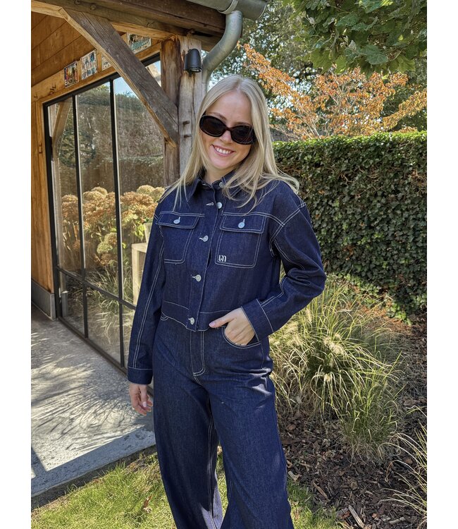 Ariah jeans jas donkerblauw