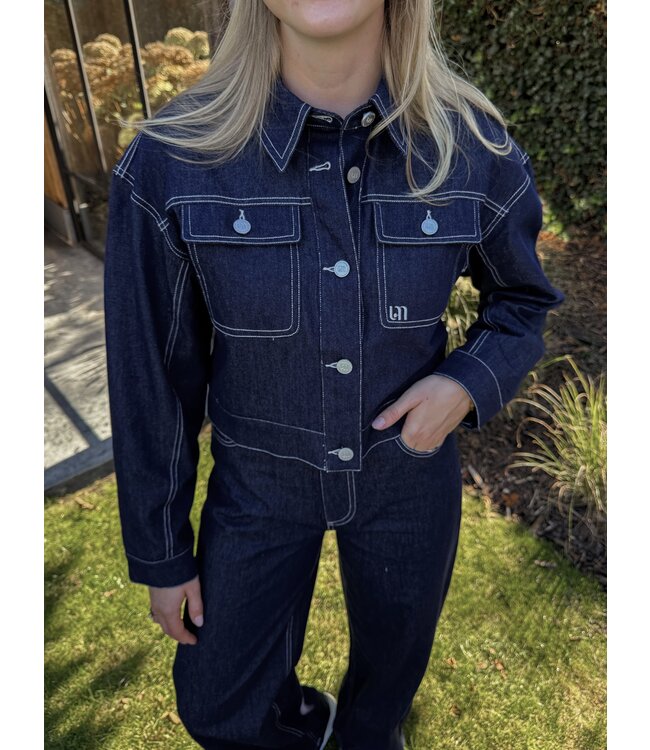 Ariah jeans jas donkerblauw