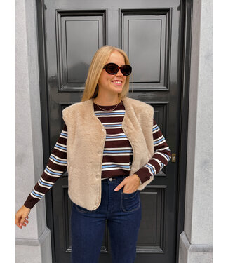 Winnie fluffy gilet crème