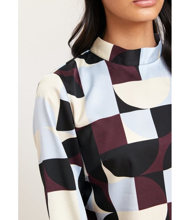 Miva blouse burgundy print