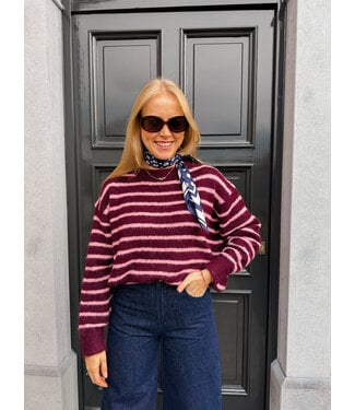 Ellie pull burgundy-roze