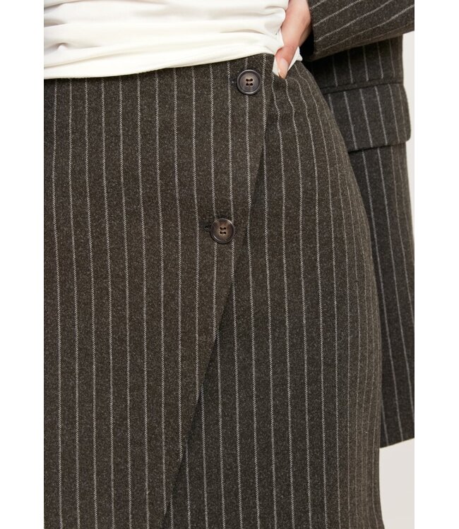 Molly gestreepte rok grijs