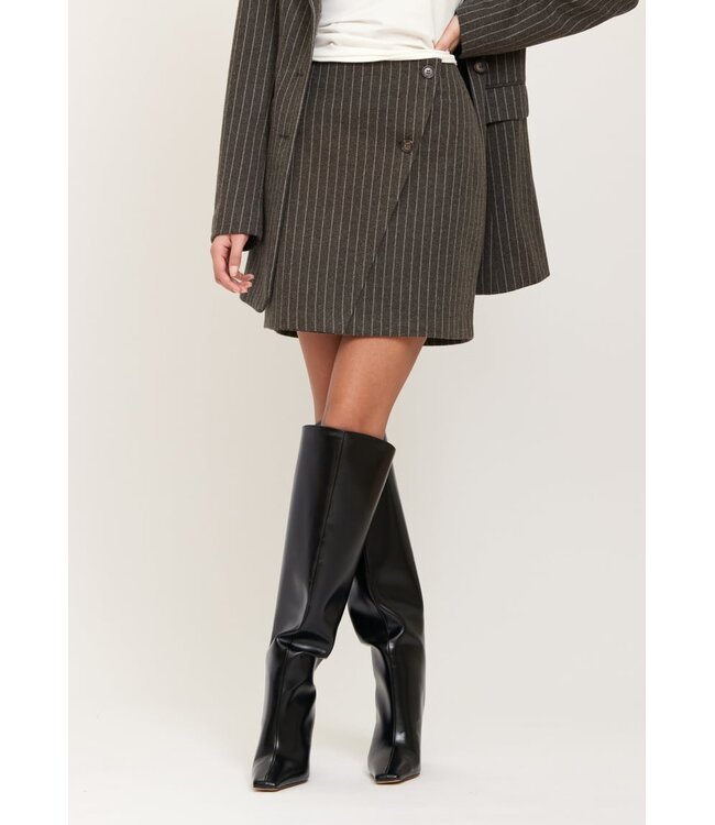 Molly gestreepte rok grijs