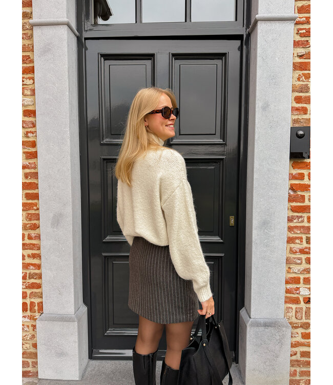 Molly gestreepte rok grijs