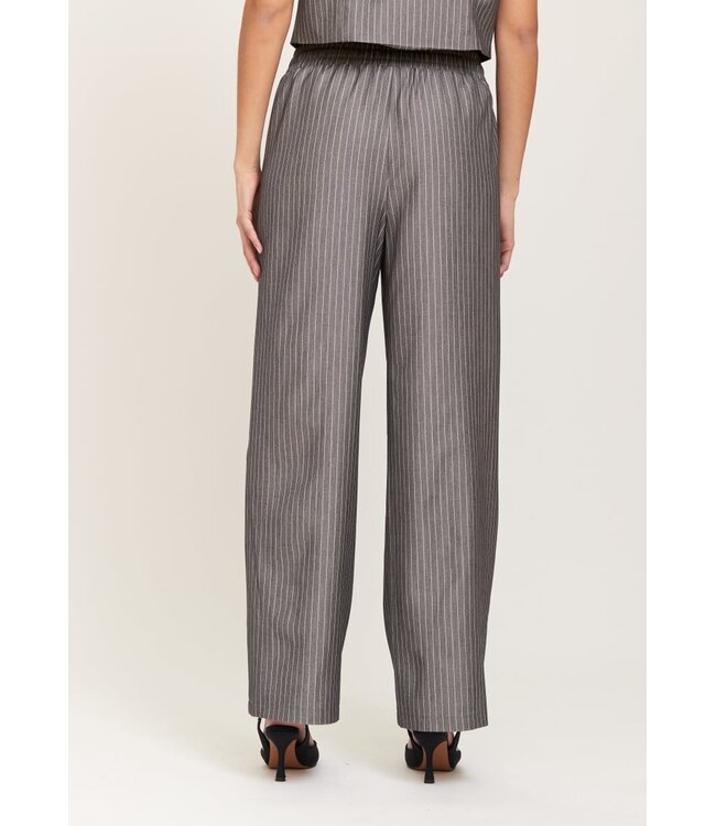 Thilde gestreepte broek grijs
