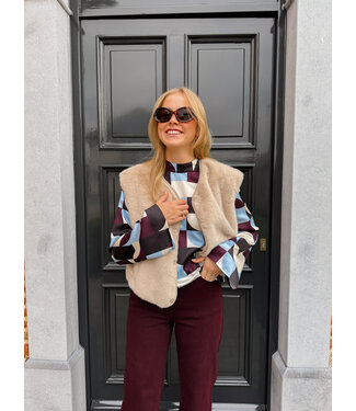 Winnie fluffy gilet crème