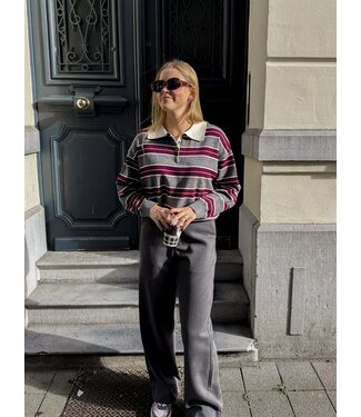 Lofty Manner Marta pantalon donkergrijs