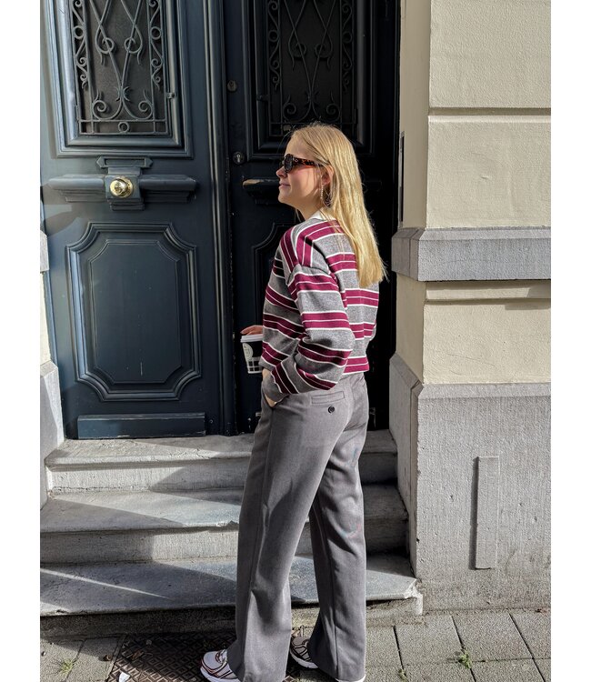 Lofty Manner Marta pantalon donkergrijs