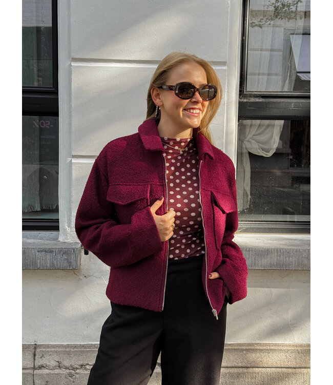 Lofty Manner Liselotte vest burgundy