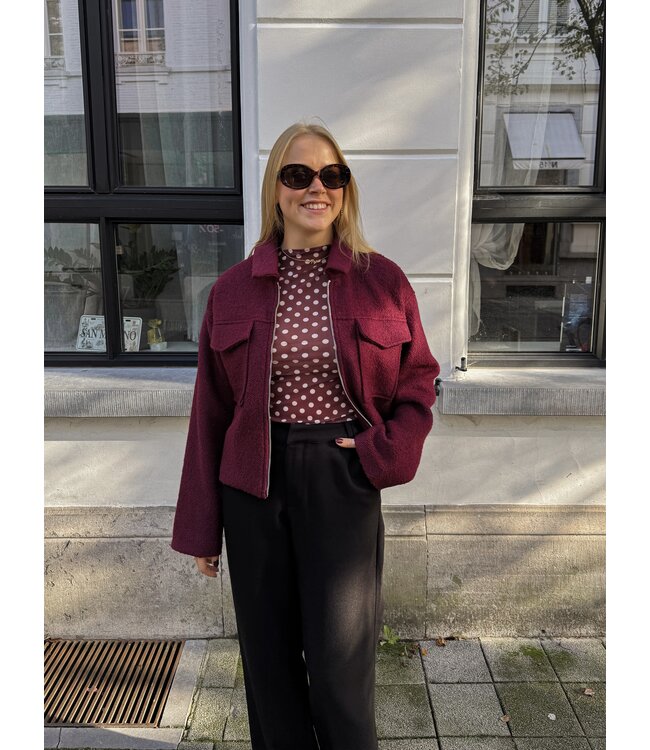 Lofty Manner Liselotte vest burgundy