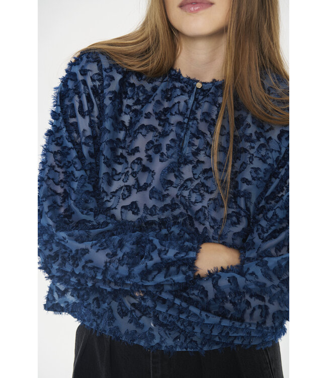 Saint Tropez Nilsine blouse donkerblauw