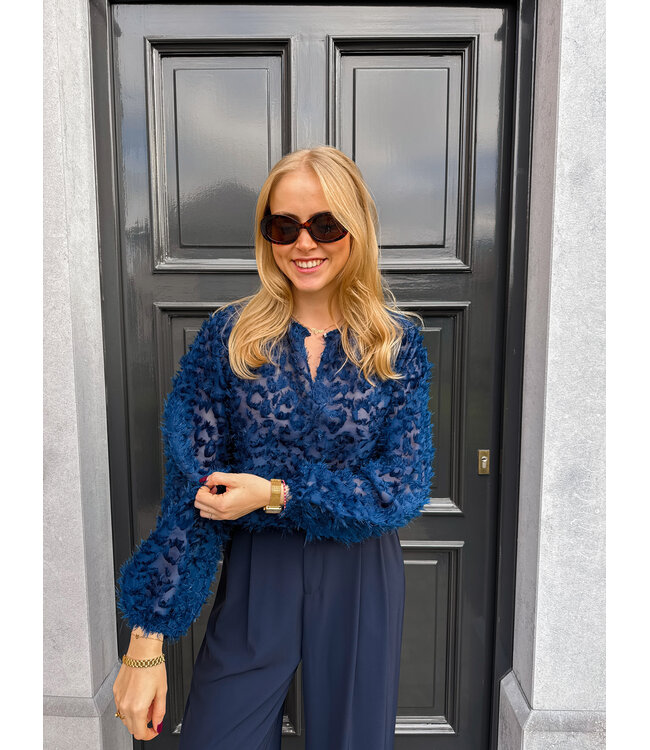 Saint Tropez Nilsine blouse donkerblauw