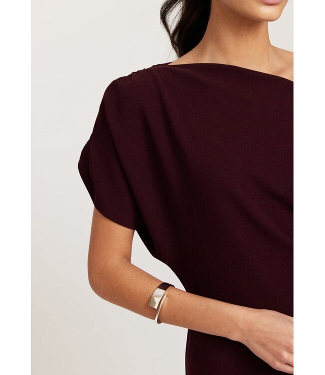 Rut & Circle Daniela jurk burgundy