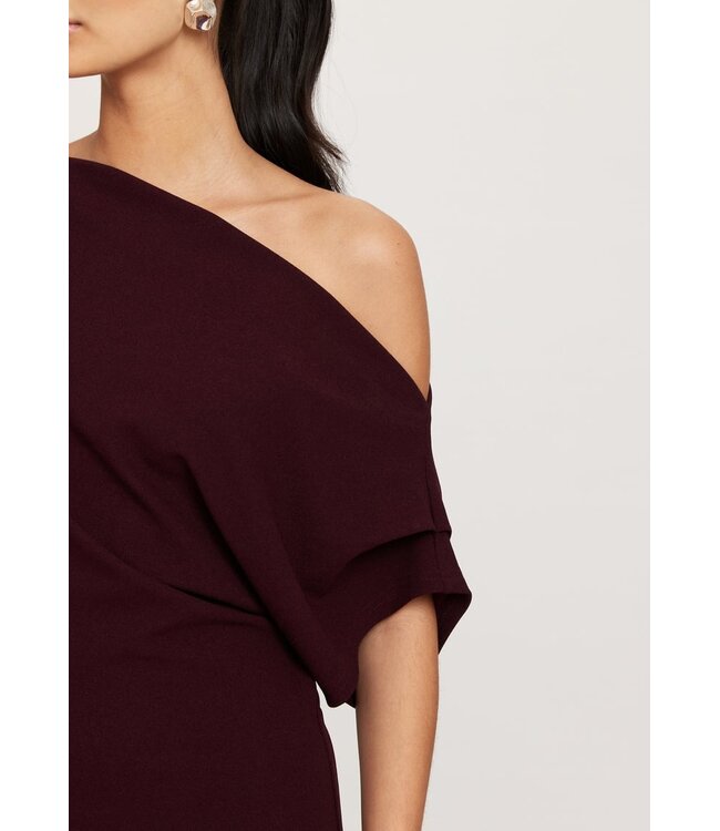 Rut & Circle Daniela jurk burgundy