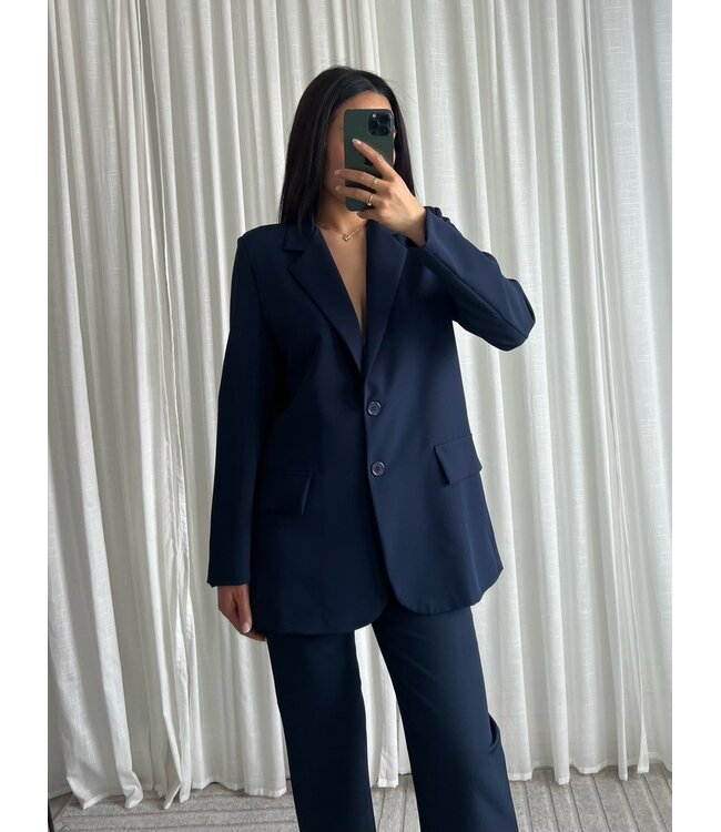 Anna blazer donkerblauw