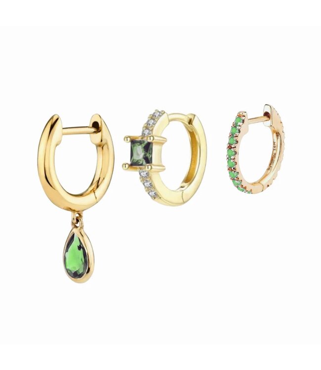 Maisie oorbellen set groen