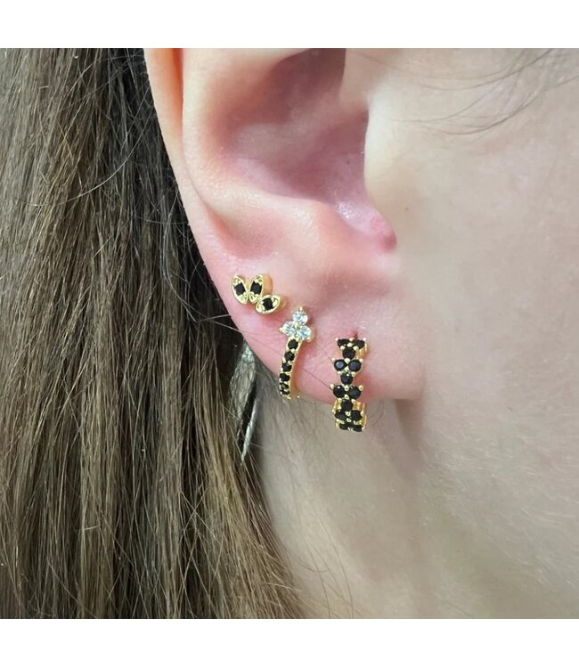 Rosalia oorbellen set zwart