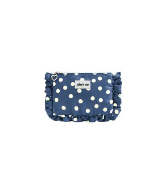 Make-up tas polka dots blauw