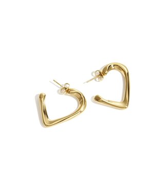 Hartvormige creolen oorbellen