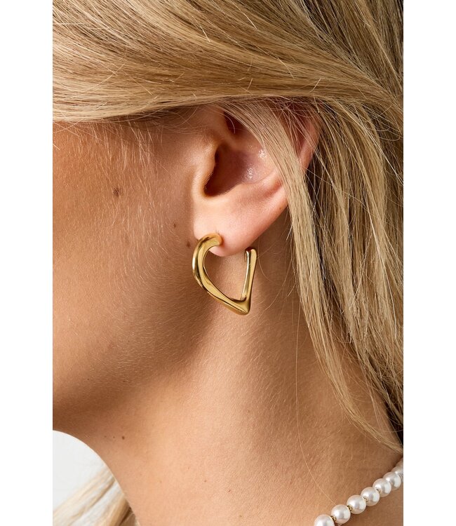 Hartvormige creolen oorbellen