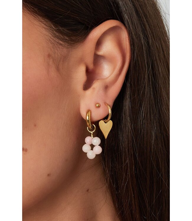 Basic hart oorbellen