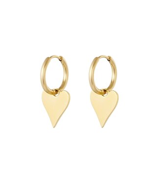 Basic hart oorbellen