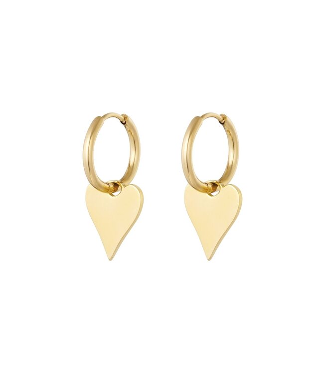 Basic hart oorbellen