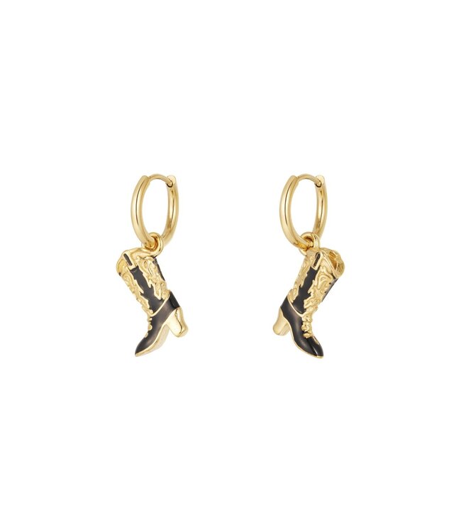 Hee Haw oorbellen zwart