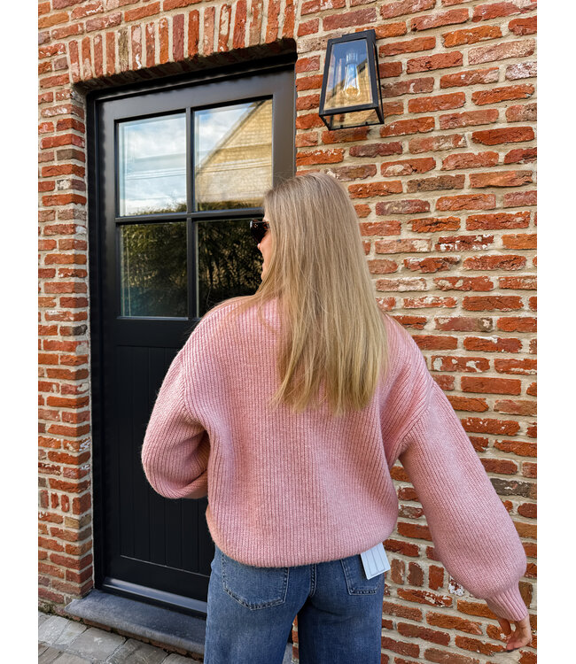 Ottoline v-hals pull roze