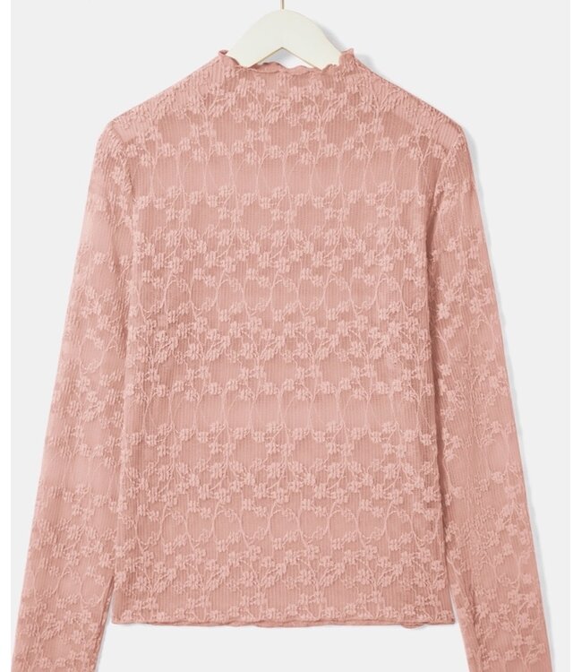 Kanten top roze