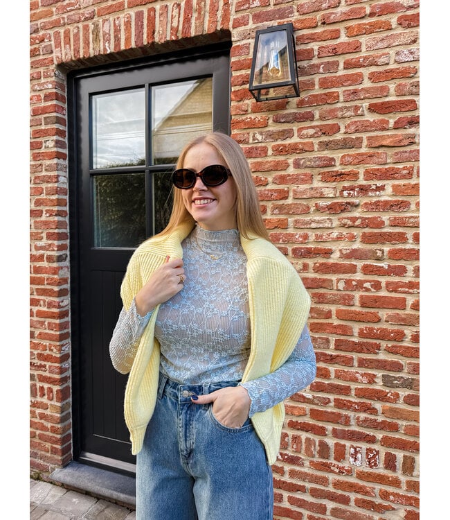 Kanten top lichtblauw