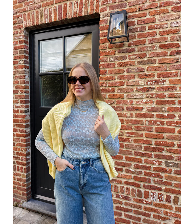 Kanten top lichtblauw