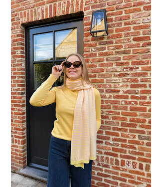 Tyra sjaal roze-geel