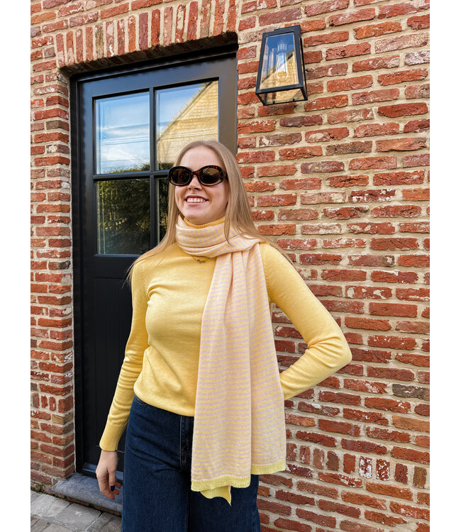 Tyra sjaal roze-geel